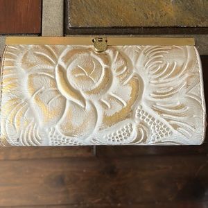 Beautiful Patricia Nash mid size leather wallet,